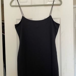 Black slip dress